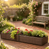 Elevated Raised Garden Bed PE Rattan Open-Ended Base for Home Garden Outdoor Living
