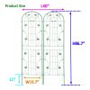2 Pack Metal Garden Trellis 86.7" x 19.7" Rustproof Trellis for Climbing Plants Outdoor Flower Support Green