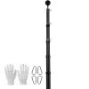 25FT Telescoping Flag pole Kit, Heavy Duty Aluminum Alloy in Ground Flag Poles for Outside, 3 Display Modes Flagpole with 3x5 American Flag