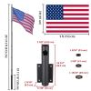 20-Ft Telescoping Flag Pole Black with Dock Deck Side Mount