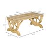 Garden Bench 2-Person Outdoor Wagon Wheel Porch Bench Natural for Backyard Patio