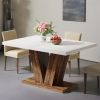120cm Rectangular Dining Table for 4 People with Heavy Base Kitchen Table