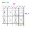4 Pack Metal Garden Trellis 86.7" x 19.7" Rustproof Trellis for Climbing Plants Outdoor Flower Support Black