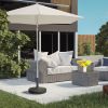 Concrete Umbrella Base, 40 lbs. Heavy Duty Umbrella Stand with Metal Umbrella Holder for Outdoor, Lawn, Deck, Bronze