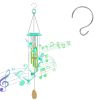 Solar Butterfly Wind Chime with Aluminum Tubes 7 Color Changing Wind Chime for Outside IP44 Waterproof Outdoor Garden Yard Decor