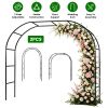 7.87Ft H x 4.59Ft W Adjustable Metal Garden Arch DIY Outdoor Trellis for Climbing Plants Wedding Arch Decoration Iron Arbor for Backyard Garden Entran